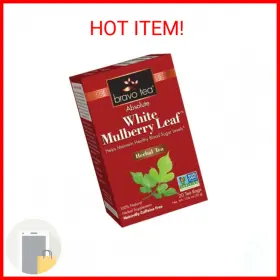 Bravo Tea 855533005257 Absolute White Mulberry Leaf Herbal Caffeine Free 20 Bags