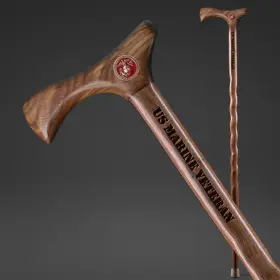 502-3000-1420 Brazos Walking Cane 37 Solid Wood Handcrafted Walnut Marines Veterans Military 502-3000-1420 Brazos Walking Cane 37 Solid Wood Handcrafted Walnut Marines Veterans Military