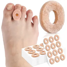 Ai-breling-1946 Breling 120pcs Corn Cushions Callus Pads Soft Felt Oval Removers