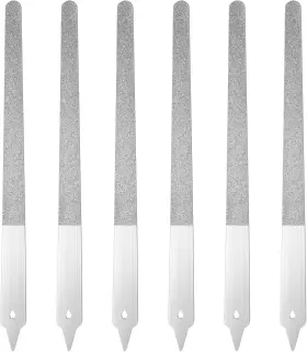 706767 Bremorou 6 Pcs Diamond Nail File Deb Metal With Sharp Pointed Silver Free Sh Pp Ng