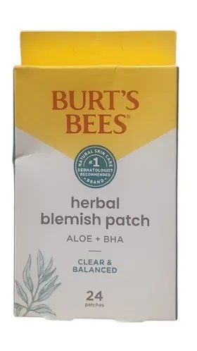 Burts Bees 792850659520 Clear And Balanced Herbal Blemish Patch For Women - 24 Count Patches