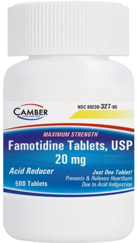 Ig-6awa-nc8a Camber Pharmaceuticals Inc Famotidine Tablets 20 Mg Maximum Strength Acid Reducer 500ct Family