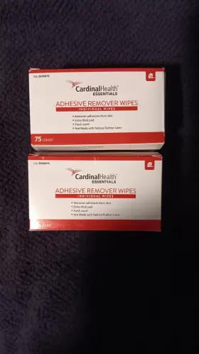 Cardinal Health Essentials 885380109235 Qty- 2 Boxes Adhesive Remover Wipes 75 Count