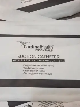 Zrs08s Cardinal Health Essentials Zrsc10 30 Suction Catheter With Sleeve Pop-up Cup 8fr