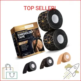 Care Science 017276238532 Waterproof Kinesiology Tape 40 Ct Precut Strips 2 Rolls Copper