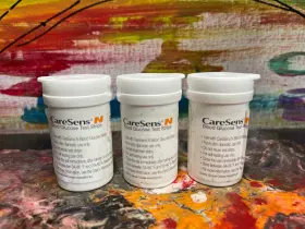 164104-203 Caresens N Blood Glucose Test Strips 3x 50 No Coding. New Expiration