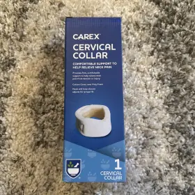 Carex 011822047432 Cervical Collar Cotton Cover Over Poly Foam Hook And Loop Closure Adjusts