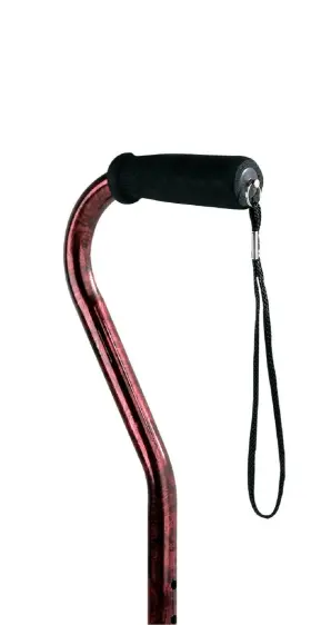 A51400 Carex Offset Designer Red Cane Ergonomic Handle Strap Adjustable New