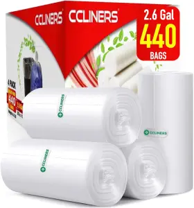 Ccliners 860002408743 2.6 Gallon 10 Liter Clear Small Trash Bags 440 2