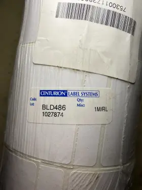 Pslp-13424 Centurion Pslp13424 General Purpose Admission Plain White Labels 1.75 Inch X2.75