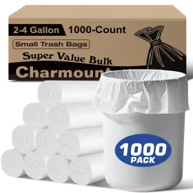 Ct-1000 Charmount Small Trash Bags 2-4 Gallon 1000 1 Count Pack Of White