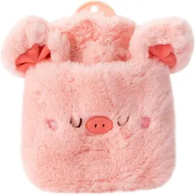 202008 Chdn Rubber Hot Water Bottles Pain Relief With Cute Faux Fur Cover Pig01