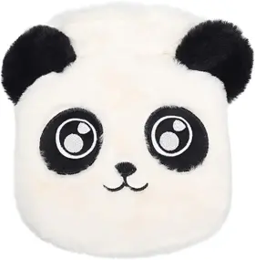 Hwb202009-pad Chdn Rubber Hot Water Bottles Pain Relief With Cute Faux Fur Cover Panda 1