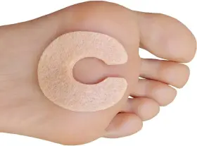 0095-cshape-felt Chiroplax C-shaped Felt Callus Cushion 3/16 Inch Thick Pack Of 48 Beige