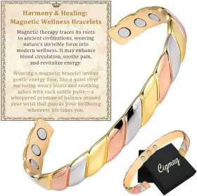 1-tricolour Cigmag 2023112001 Copper Bracelets For Women Pure Bracelet Cuff Adjustable