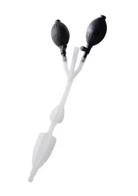 Cleanstream 811847011988 Double Bulb Silicone Anal Enema Catheter No-mess Colon Cleanse 17.5 Inches