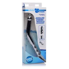 Cleanstream 848518026026 Angled Enema Nozzle Silicone Shower Cleansing System Detachable Tip Silver