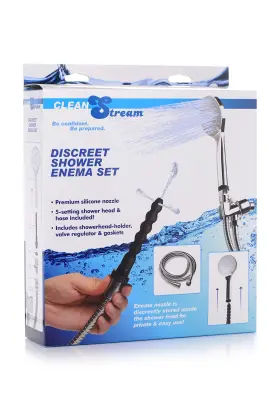 Cleanstream 848518041401 Aqua Shot Deep Shower Enemadouche Cleansing System Black