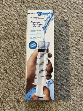 Cleanstream 848518051271 Tapered Tip Play Enema Medical Syringe With Tube Lubricant Shooter Cleanser