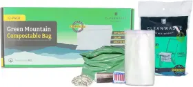 D019w12-gmb Cleanwaste Green Mountain Compostable Portable Light / Dark