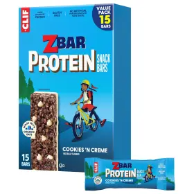 Clif Kid Zbar 722252587336 Protein Cookies N Creme 15 Count Pack Organic Crispy Snack Bars