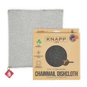 Ss316 Cm Scrubber Chainmail Dishcloth 7 X 5 All Purpose Cleaner Silver Knapp Replace Dirty