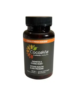 2027 Cocoavia 850487002789 Heart Health Supplement - 500mg Cocoa Flavanols 60 Capsules 02/2027