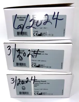 15484 Coloplast 90 Sensura 1-pc Closed Pouches 3 Boxes Exp 2026 Precut 1-5/8 Inch