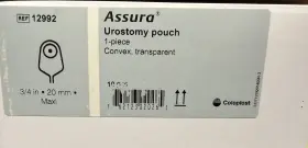 Coloplast 762123020265 Box Of 10 Pieces Assura Convex Deep 1-piece Urostomy Pouch 1/20/2026