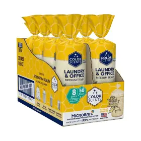 2010858 Color Scents Medium Trash Bags - 8 Gallon 400 Total Packs Of Cream