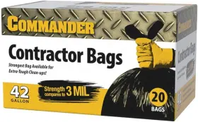3mcon20 Commander 42 Gallon 3 Mil Eq Heavy Duty 1 Count Pack Of 20 Black