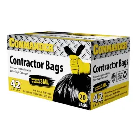 Cont20ev Commander 42 Gallon 2.5 Mil Black Heavy Duty 1 Count Pack Of 20