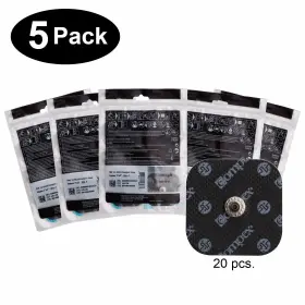 3532546 Compex Easy Snap Electrodes 2 Inches X Pack Of 5 Black