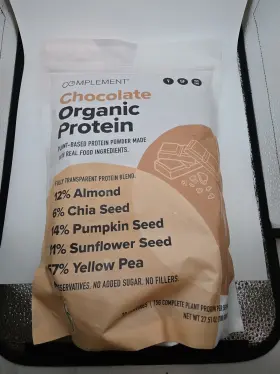 Fetegt5086 Complement Chocolate Vegan Protein Powder 30 Servings 15g Plant Based Organic