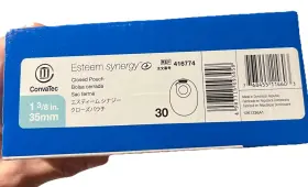 416774 Convatec 30 Esteem 8 Inch Closed End Pouches 1 3/8 - 35mm Expires 2028