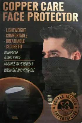 Pb-104 Copper Care Face Protector New Gaiter Black