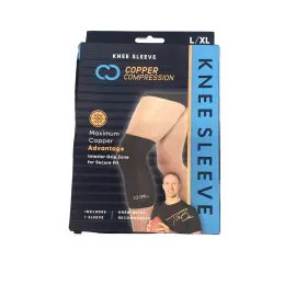 Cccks-bs4 Copper Compress Compression Knee Sleeve L/xl - Comfortable Stabilize Stressed Joint S