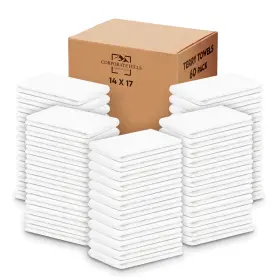 Chtt0 Corporate Hills Bar Mop Towels 14 X 17 60 Pack White Cotton Super Absorbent Rags