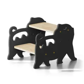 Cs000165-4-us Cosyland Kids Step Stool For Bathroom Height Adjustable - Cute Natural And Grey