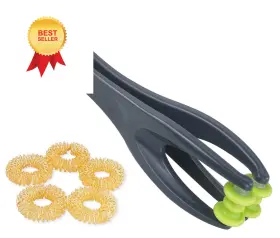 Cotsoco 797422950197 2-in-1 Finger Massager Roller For Pain Relief Stress Arthritis Grey