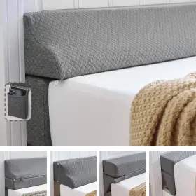 Pillow-001 Couzssyhi Wedge Pillow King 76 X10 X6 Foldable Mattress Gap Filler Gray Size