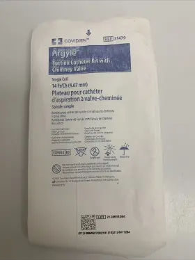 31479 Covidien 31279 10 Argyle Suction Catheter Kit With Chimney Valve Trach 14fr/ch Ref