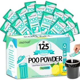 125pcs-lemon Crazythur Xnf-125 Portable Toilet Gel Poo Powder Ounce Pack Of 125