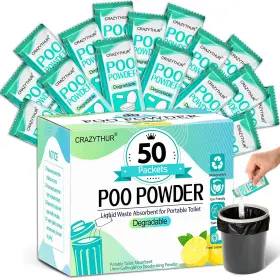 50pcs-lemon Crazythur Xnf-50 Portable Toilet Gel 50 0.01 Ounce Pack Of