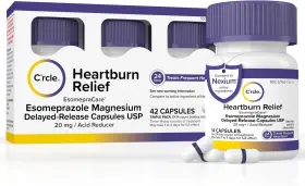 Crcle 357483002251 Esomeprazole Magnesium 20mg Capsules - Heartburn Medicine 24 Hour 42 Count