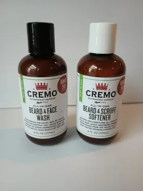 Cremo 858098007704 Lot Of 2 Beard Face Wash Ftmint Blendft And Scruff Softener 6oz Each