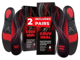 Cruvheal 850063137737 Plantar Fasciitis Insoles High Arch Support 2 Pairs Men Women Cruvheal 850063137737 Plantar Fasciitis Insoles High Arch Support 2 Pairs Men Women