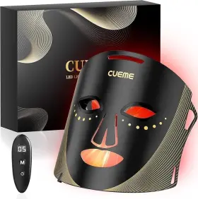 Cueme 716597346871 Led Light Therapy Mask For Wrinkles Acne Treatment Portable Facial Face