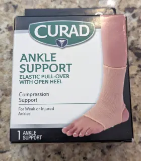 Curad 193489096128 Ankle Support Elastic Pull-over With Open Heel