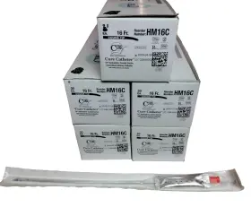 23b10603 Cure 5 Bxs. Male Catheters 16 Inch Hydrophilic Fr. Coude Tip Funnel End 141 Total